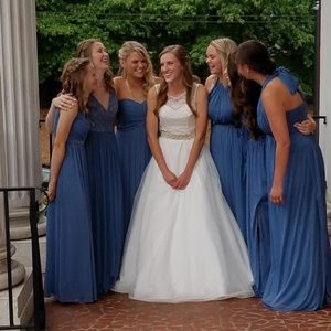 David's Bridal Strapless Bridesmaids Dress
